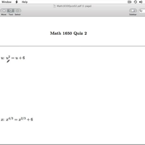 Math 1650 Quiz 02 Key