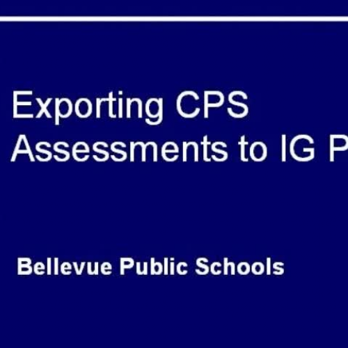 Exporting CPS Data to IG Pro Gradebook