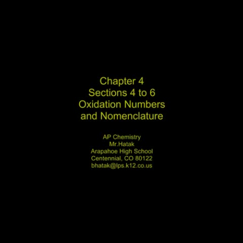 Chapter 4 Sections 4 to 6