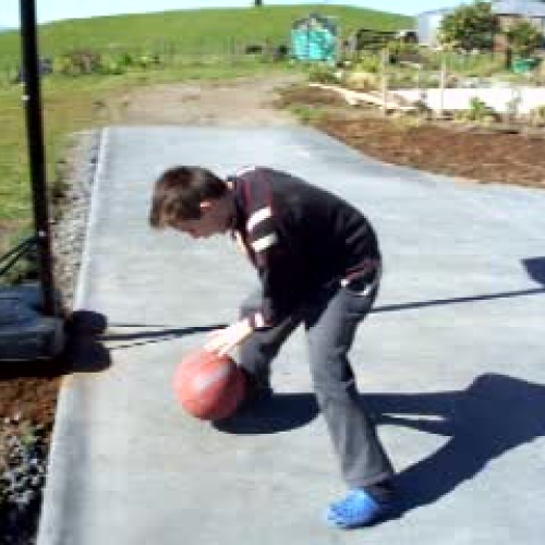 Brent playing basketball