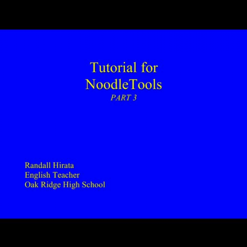 NoodleTools Part 3