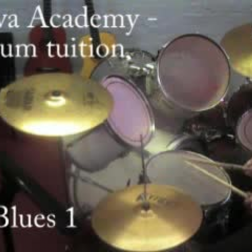 Alva Academy - Blues 1 - drum tuition video