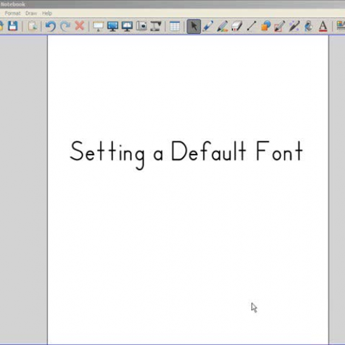 Setting the Default Font in Smart Notebook