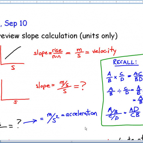 PHY 30S Class notes - Sep 11 08