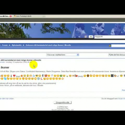 Moodle with Skypeicons