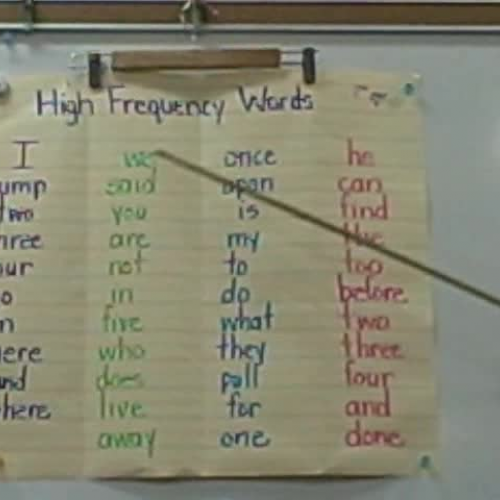 High Frequency Word Song