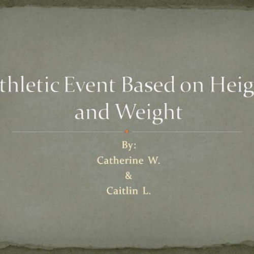 Height Weight and Athletic Ability CL CW
