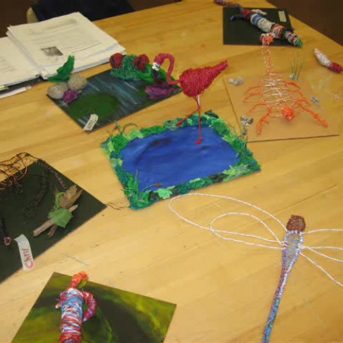 Wire Sculptures at Barrie North C.I.