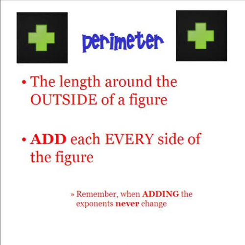 Polynomials  Perimeter and Area