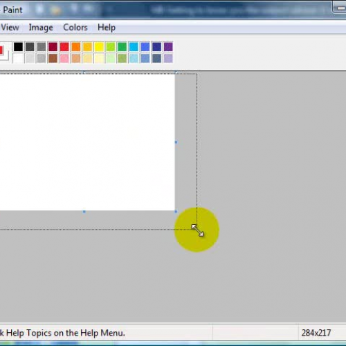 MS Paint enlarging the canvass