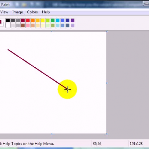 How to draw a line with MS Paint