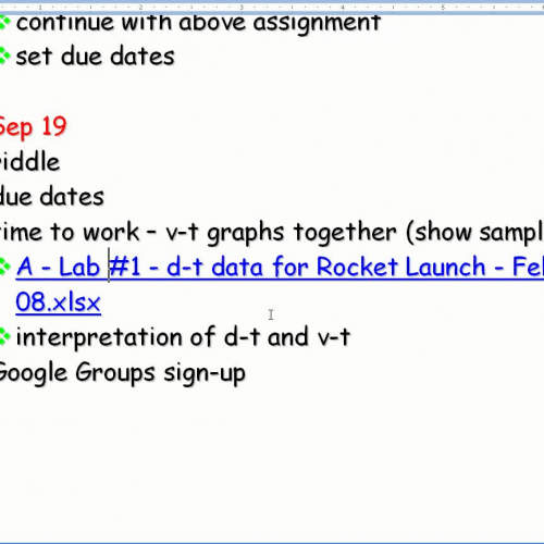 PHY 30S Class notes - Sep 19 08