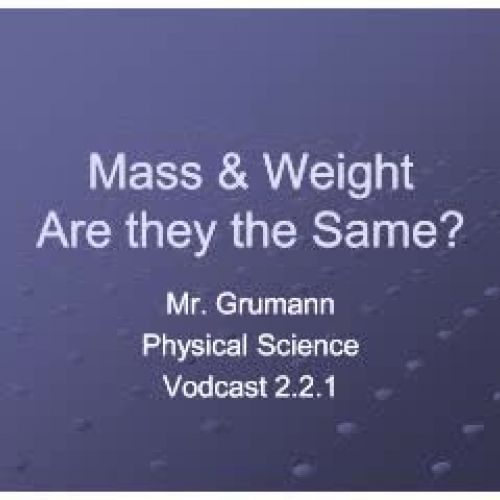 CMS Physical Science- Weight and Mass