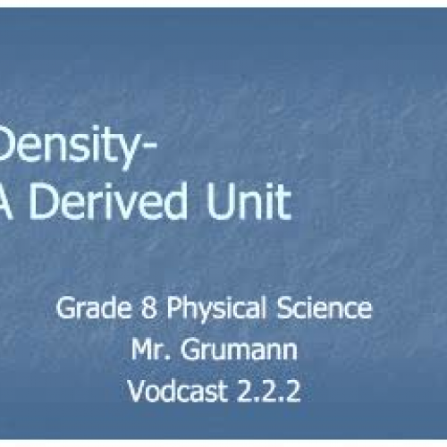 CMS Physical Science- What is Density?