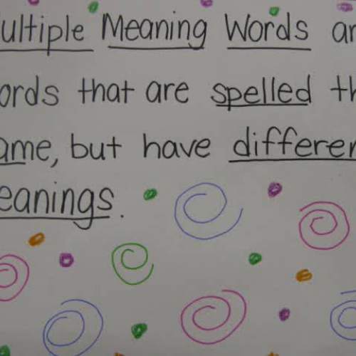 Multiple Meaning Words 