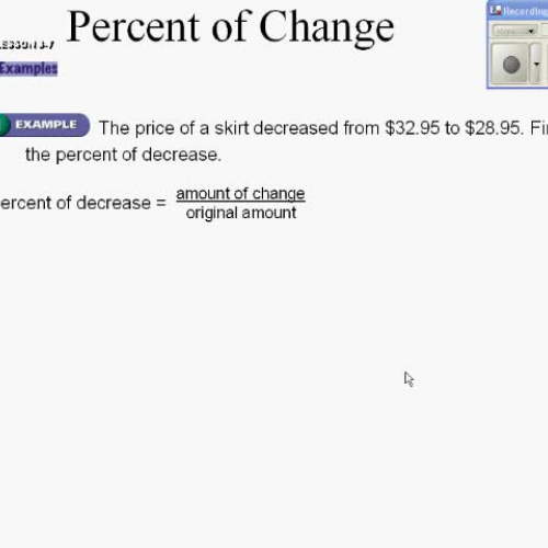Percent Change - error 