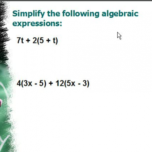 Simplifying Algebraic Expressions