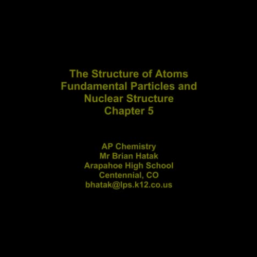 The Structure of Atoms Part 1