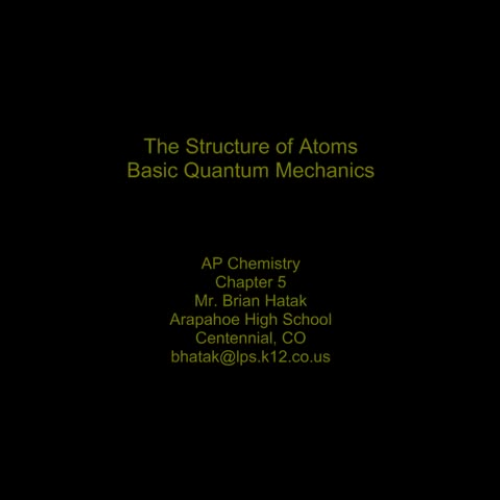 The Structure of Atoms Part 2