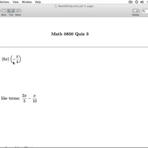 Math 0850 Quiz 03 Key