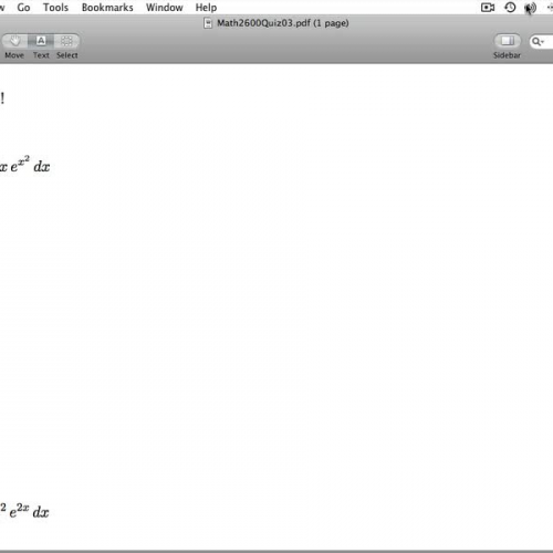 Math 2600 Quiz 03 Key