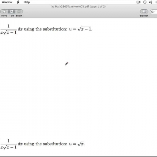Math 2600 Take Home Assignment 03 Key