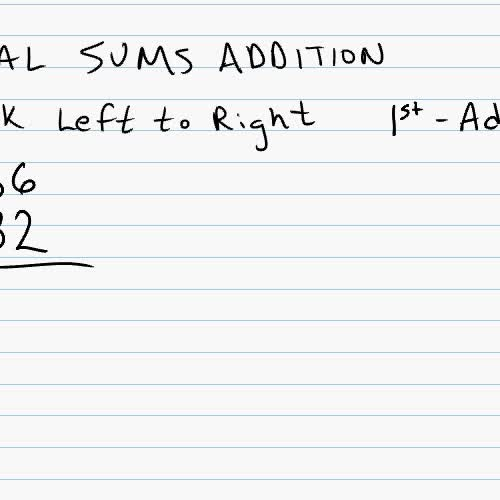 Partial Sums Addition