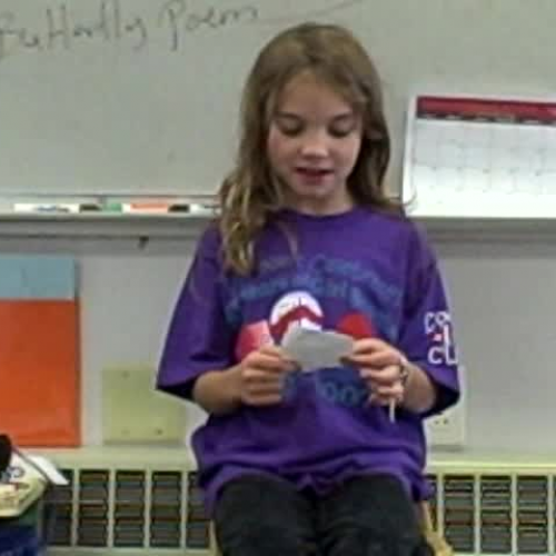 Claire Reading A Butterfly Poem