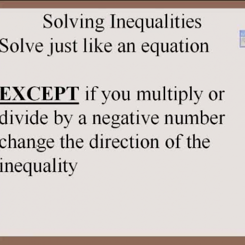 Solving inequality 