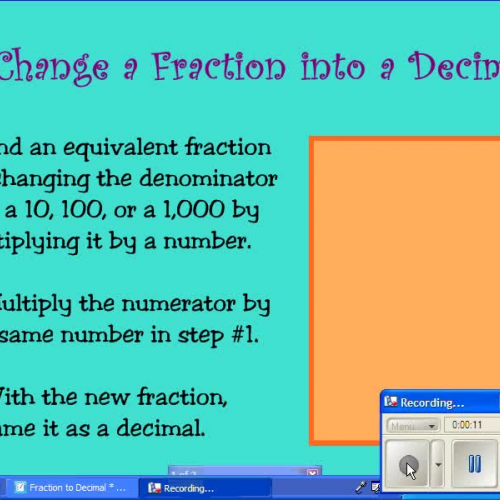 Converting Fractions to Decimals