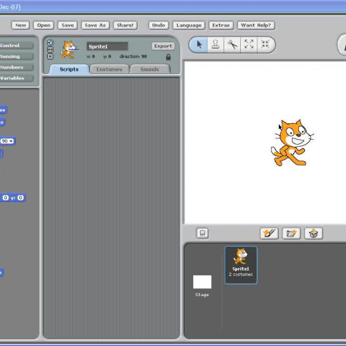 Geometry with Scratch - drawing a square