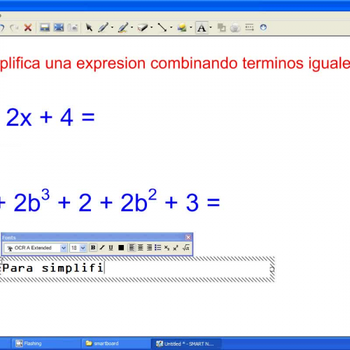 Simplify an expression by combining like term