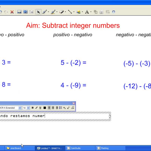 Subtracting Integer Numbers Advanced Method