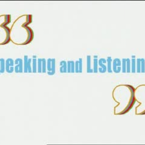 01 Speaking and listening - finding the level
