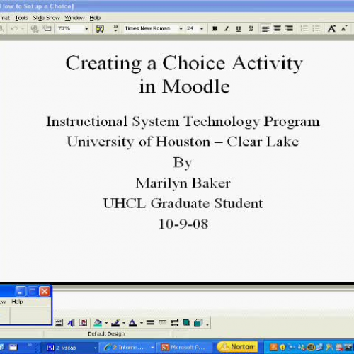 Creating a choice activity in Moodle