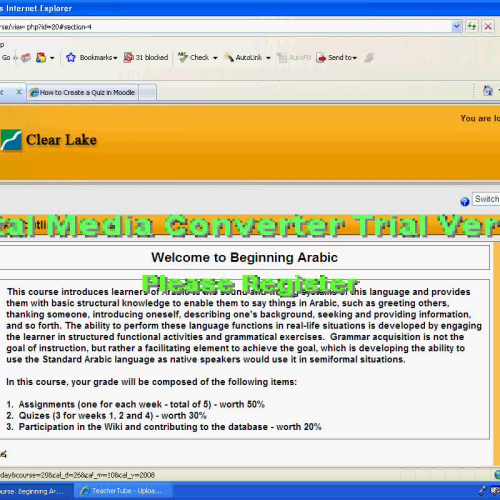 Creating a quiz in Moodle