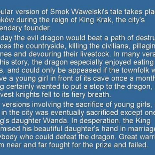 The legend  of the Wawel Dragon