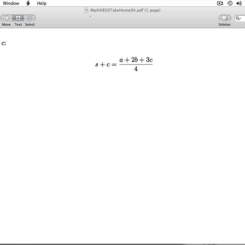 Math 0850 Take Home 04 Key