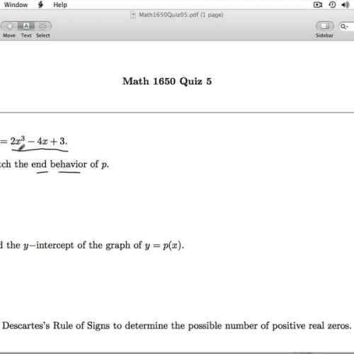 Math 1650 Quiz 05 Key