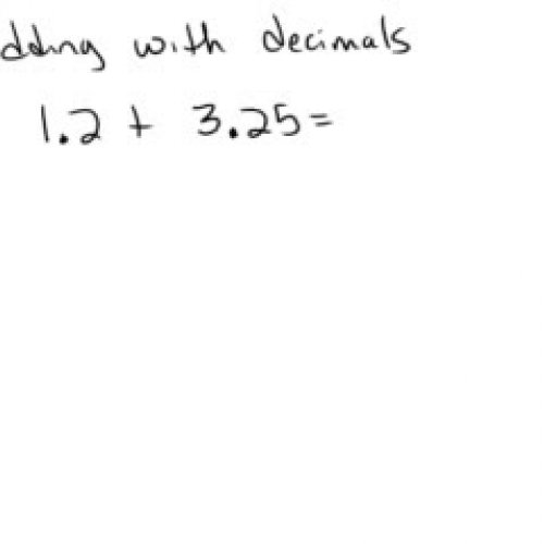 Adding and Subtracting Decimals