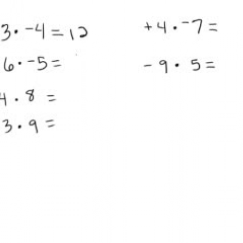 Multiply and Divide Negative Numbers