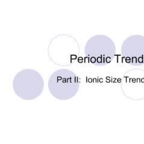 Periodic Trends in Ionic Radii