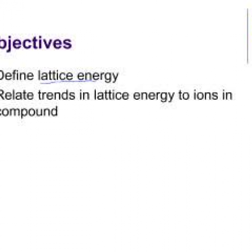 Lattice Energy