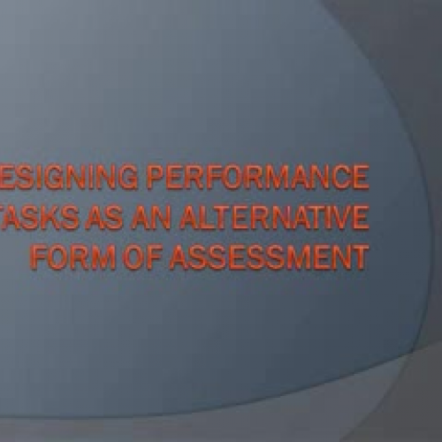 Performance tasks