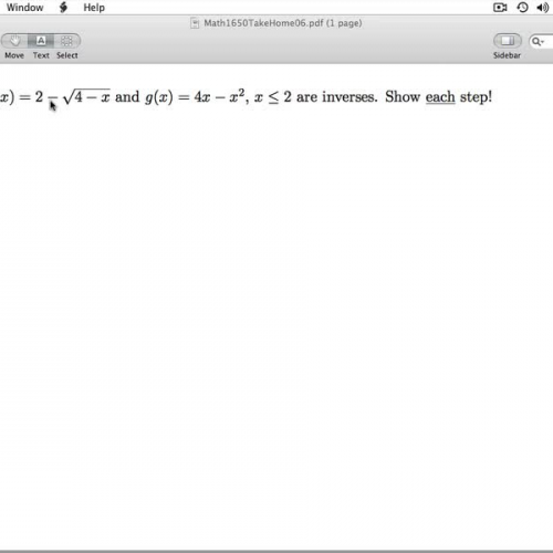 Math 1650 Take Home 06 Key