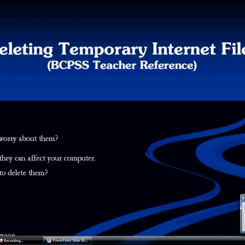 Deleting Temporary Internet Files