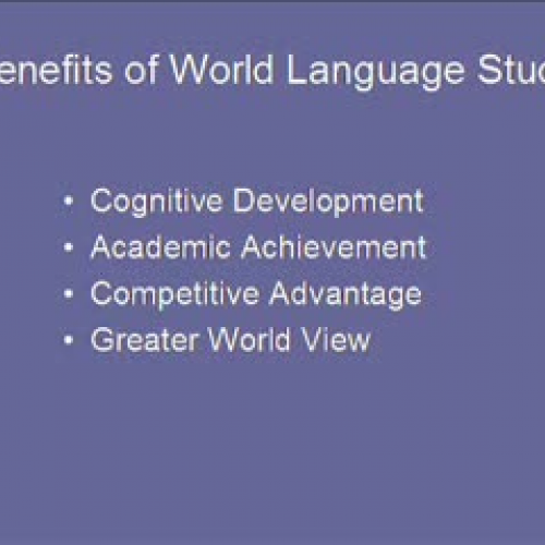 Benefits of World Language Study C