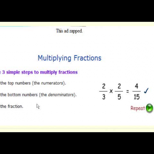 Multiplying Fractions Screencast