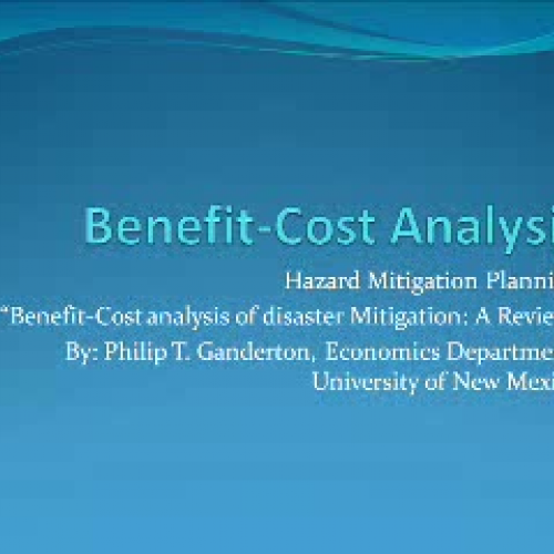 Benefits-Cost Analysis