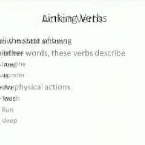 All About Verbs